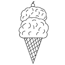 cornet de crème glacée à imprimer
