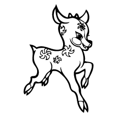 noir et blanc d'un cerf
