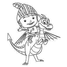 Top 10 des coloriages de messieurs pour vos petits 15 Coloriage de Mike le chevalier pour les enfants