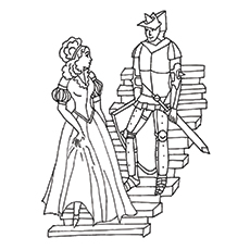 Top 10 des coloriages de messieurs pour vos petits 20 Coloriage Chevalier Et Princesse