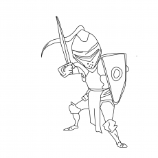 Top 10 des coloriages de messieurs pour vos petits 21 Coloriage chevalier en armure brillante
