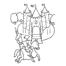 Top 10 des coloriages de messieurs pour vos petits 18 Coloriage chevalier et château