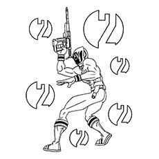 Top 25 des coloriages Power Rangers Megaforce pour vos petits 45 Ninja-avec-son-laser-source-sou2d