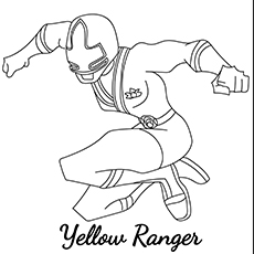 Top 25 des coloriages Power Rangers Megaforce pour vos petits 50 Yellow Ranger prêt à l'action