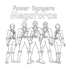 Top 25 des coloriages Power Rangers Megaforce pour vos petits 53 Gang Power Rangers Megaforce