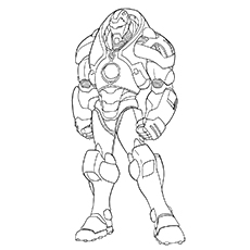Feuille de coloriage de la marque Iron Man