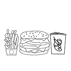 10 burgers imprimables à colorier pour votre tout-petit 19 Cola Frites Et Burgers 17