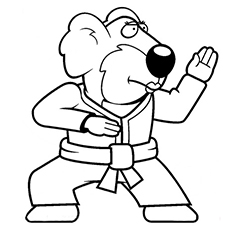 Coloriage de Koala le Karaté Kid