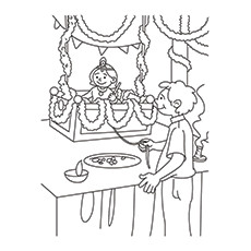 10 magnifiques pages à colorier de Lord Krishna pour les tout-petits 22 Coloriages Lord Krishna - Baal Leela