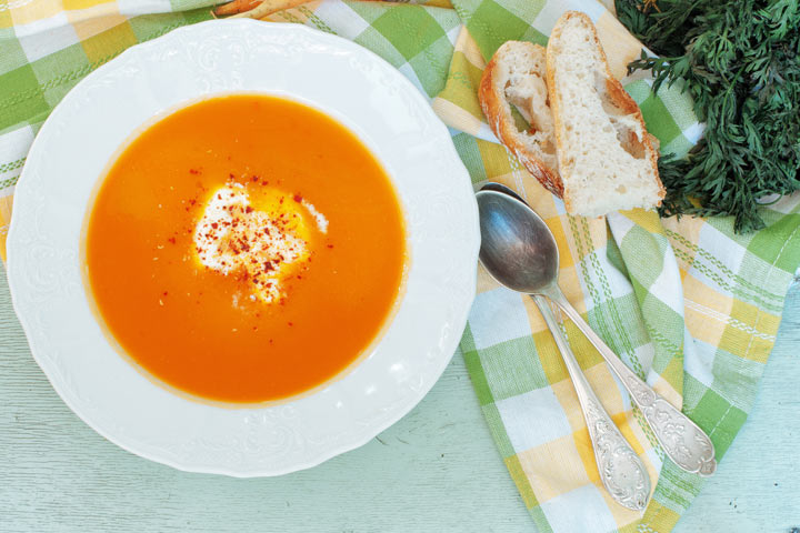 Soupe de carottes et pommes aux pommes de terre