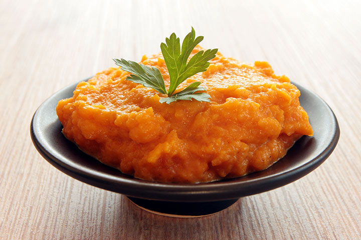 Purée de lentilles, citrouille et carotte