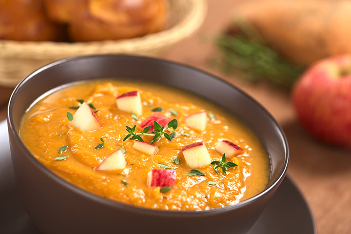 Patates douces et yaourt aux pommes