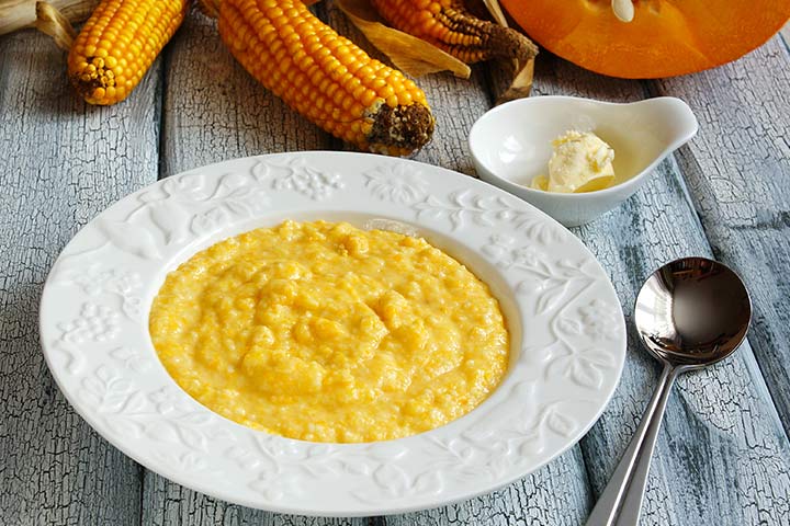 Bouillie de citrouille et semoule de maïs