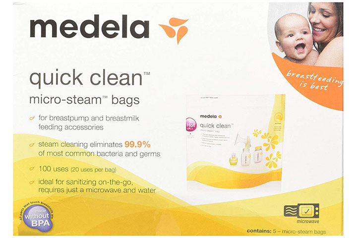 Micro sacs à vapeur à nettoyage rapide Medela