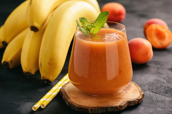 Smoothie banane et abricot
