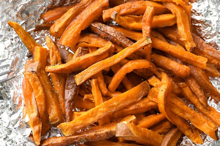 Patates douces cuites