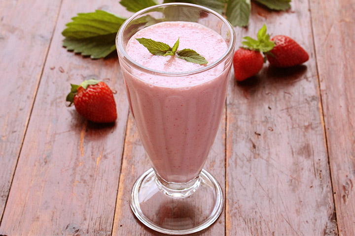 Granité au lait de fraise