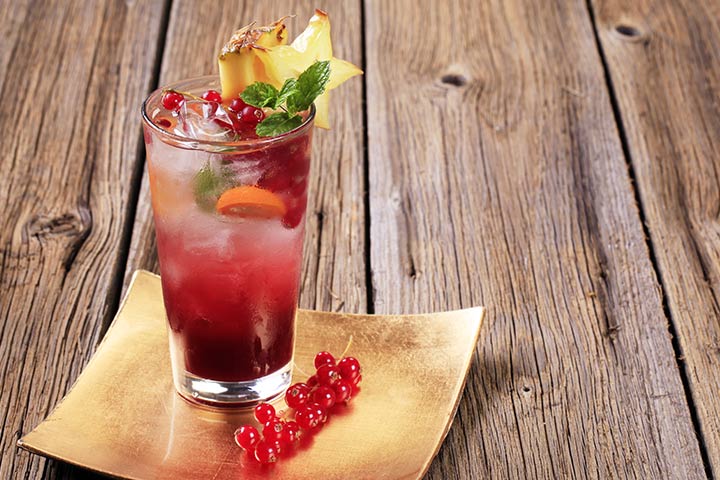 Mocktail aux bleuets et ananas