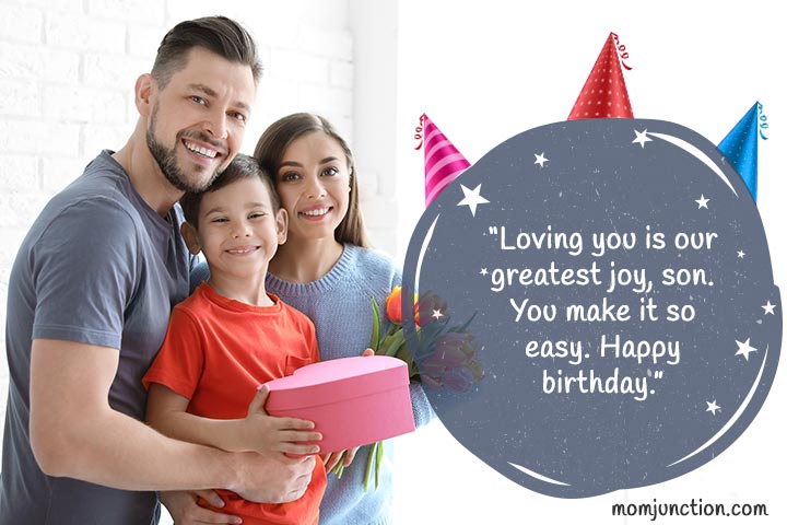 Sincères voeux d'anniversaire pour son fils