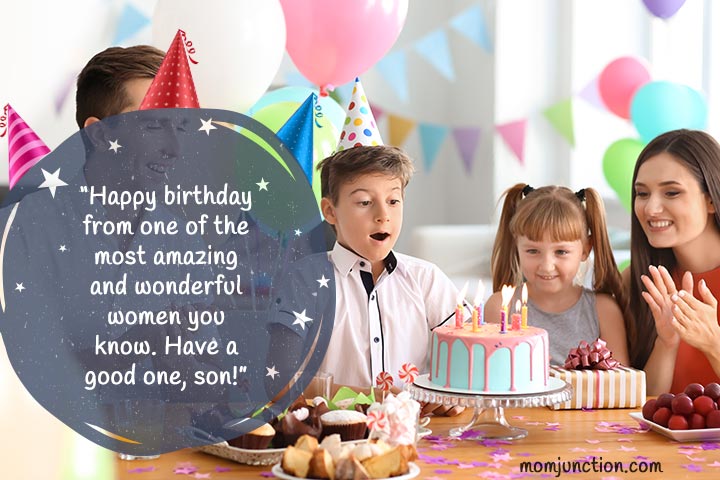 Phrases d'anniversaire pour le fils de maman