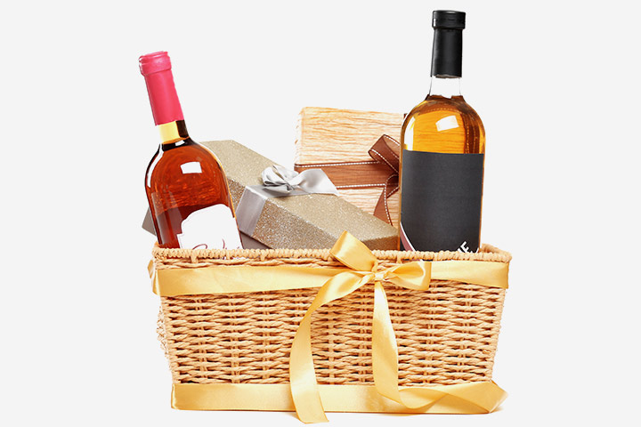 Panier cadeau vin