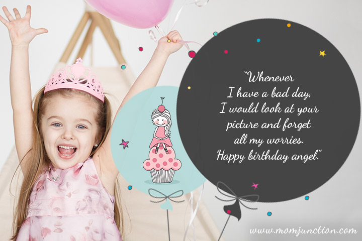 Souhaits d'anniversaire pour ma fille Angel