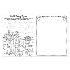 Feuille de coloriage Auld Lang Syne