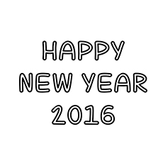 Coloriage bonne année 2016