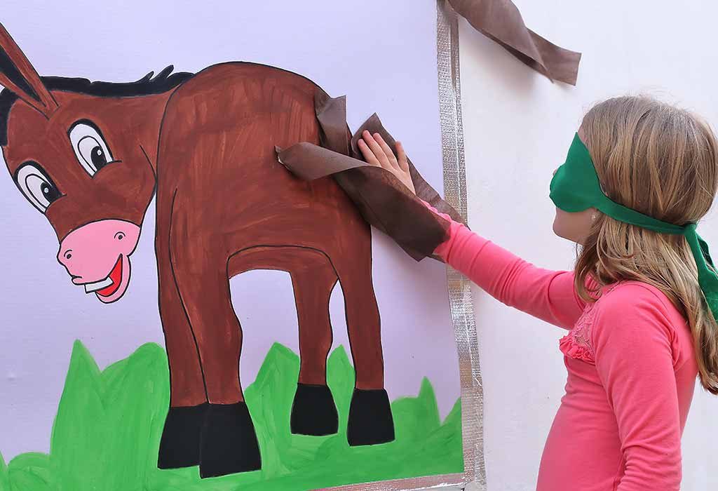 Jeux et activités passionnants dès la première fête d'anniversaire 7 Épinglez la queue sur l