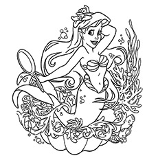 Coloriage Petite Princesse Ariel Princesse