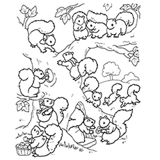 25 coloriages d'écureuil cool pour garder votre enfant occupé 28 La couleur de l'écureuil occupé