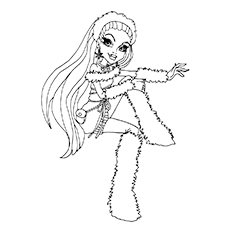 Monster High Character Abbey Bominable Coloring
