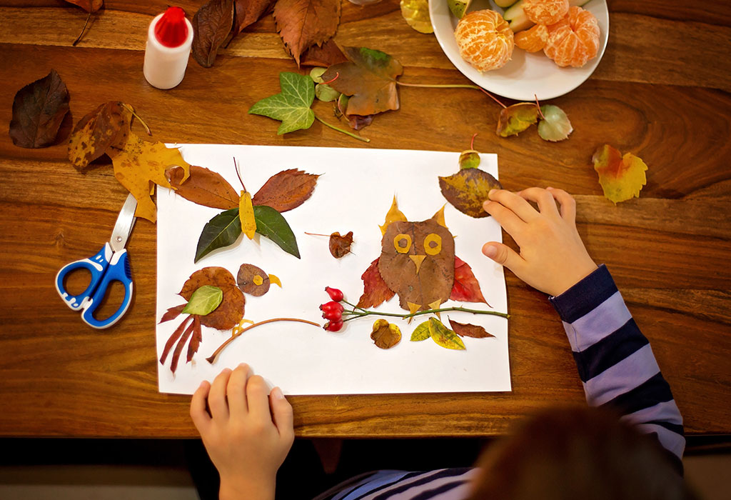 Idées d'art et d'artisanat en feuilles pour les enfants