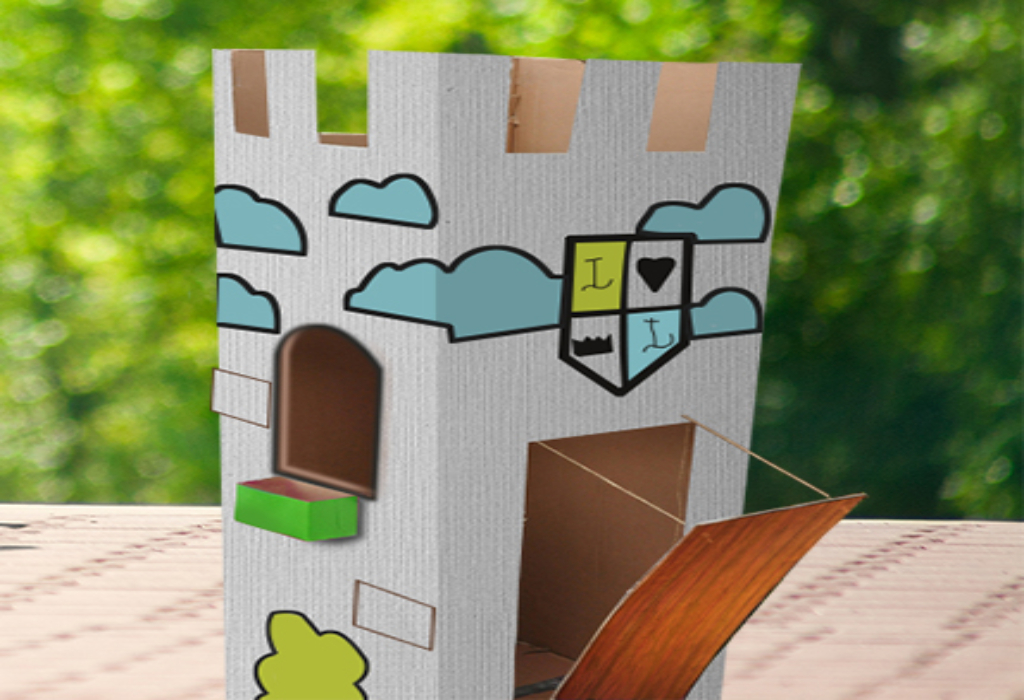 les enfants jouent au château
