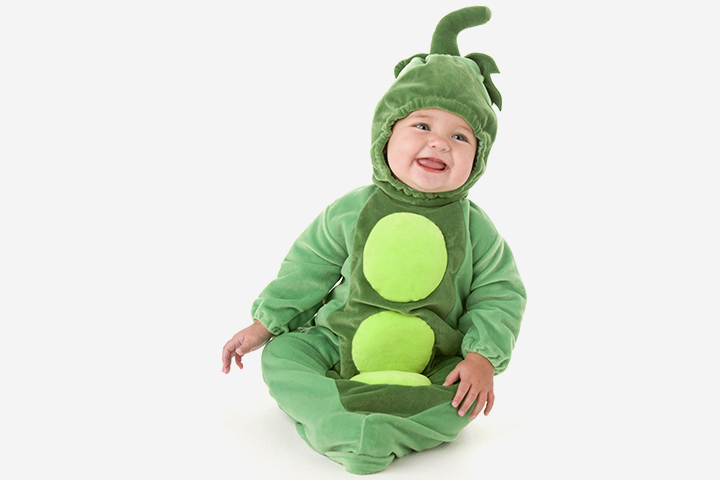 Déguisement de gousse de pois pour bébé