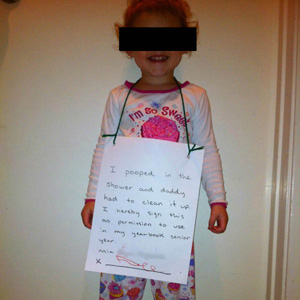 Papa honte publiquement à sa petite fille de faire caca sous la douche sur Reddit