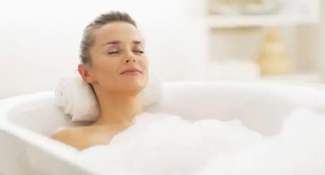 bain d'eau chaude