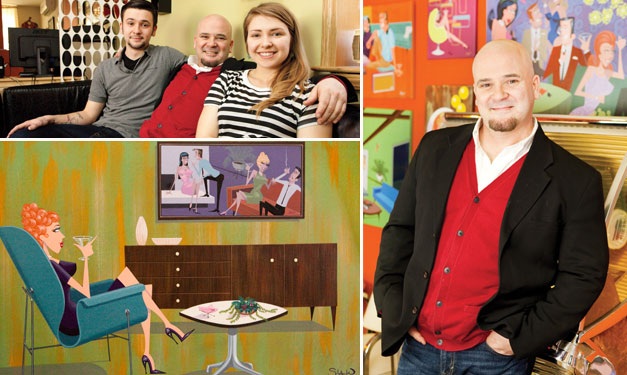 L'artiste de Detroit et son père SLAW mélangent l'art rétro et la paternité