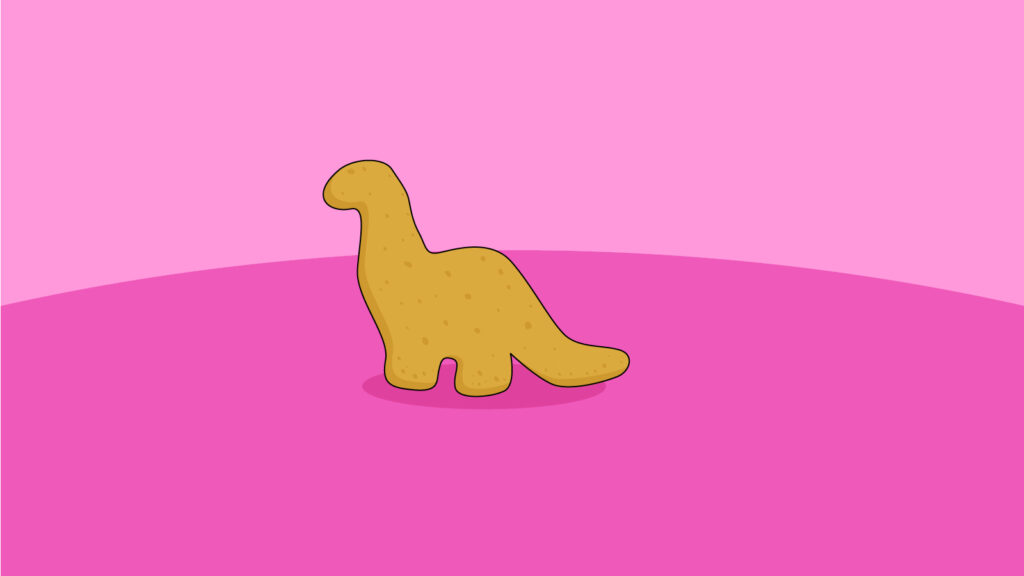 Enceinte de 10 semaines - Votre bébé a la taille d'une pépite de poulet Dino