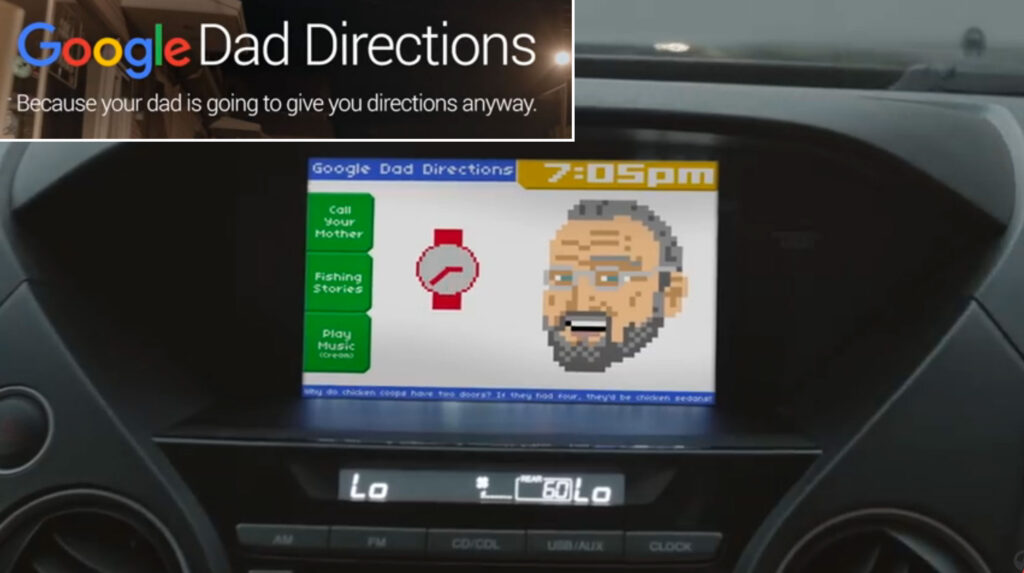Google Dad Directions: Virtual Dad agit comme un système de navigation Inept