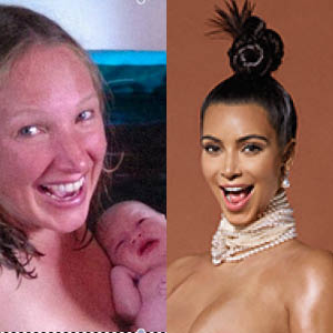 La photo de naissance de maman interdite alors que les fesses de Kim Kardashian `` cassent Internet ''