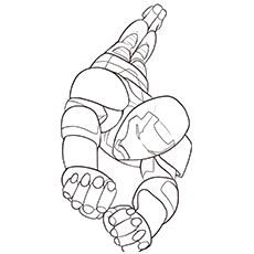 Coloriage Iron Man volant