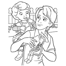 Coloriages Andy et Bonnie de Toy Story