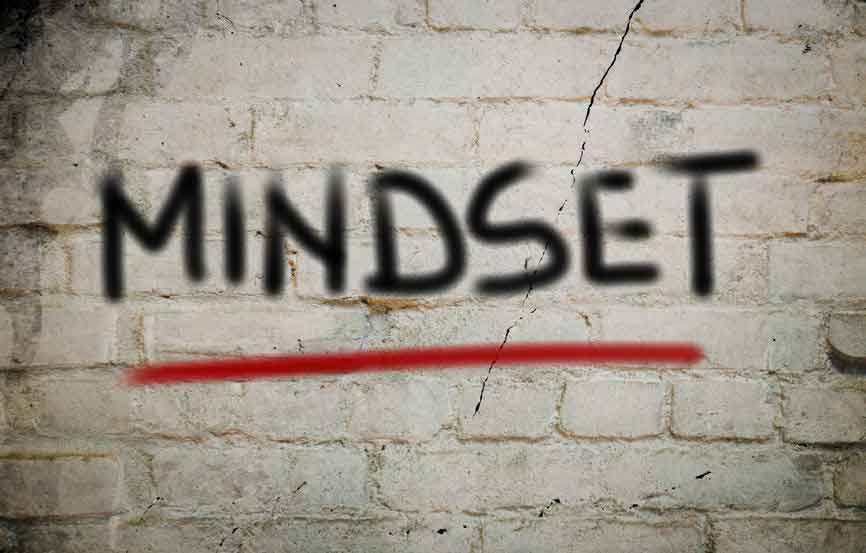 Mentalité! Idée simple. La bonne attitude pour réussir.