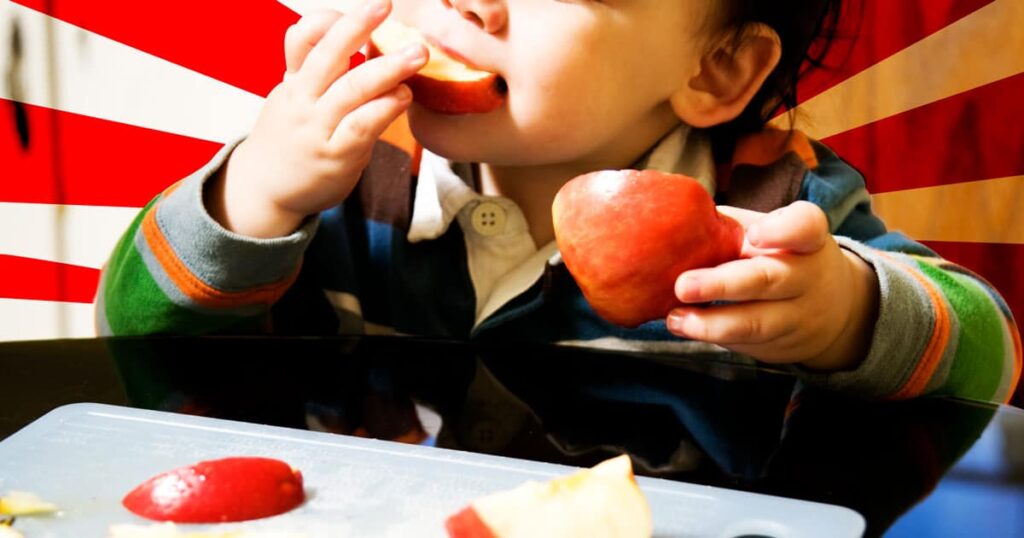 Mon enfant s'étouffe avec une pomme