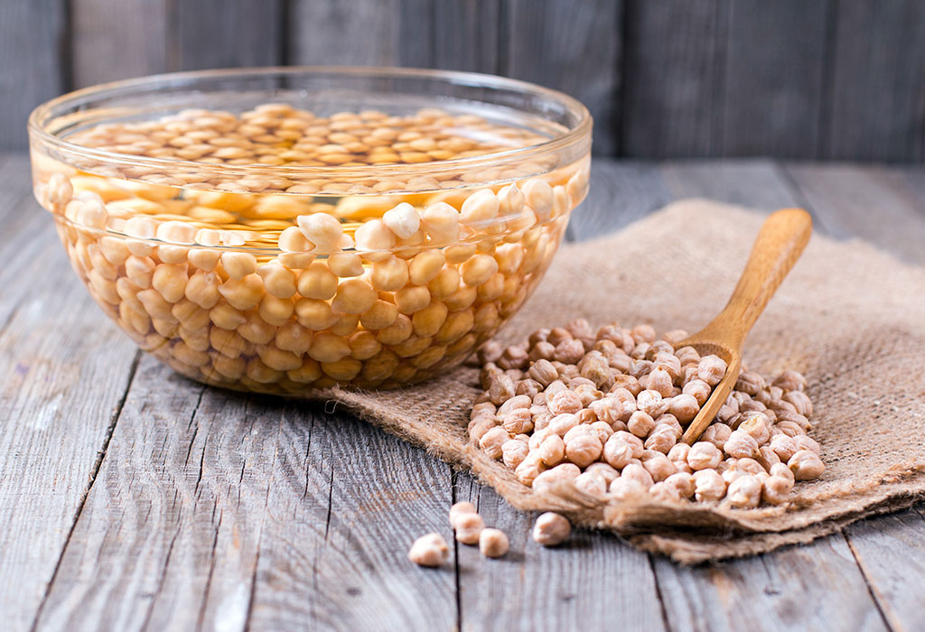 Présentation des pois chiches aux bébés