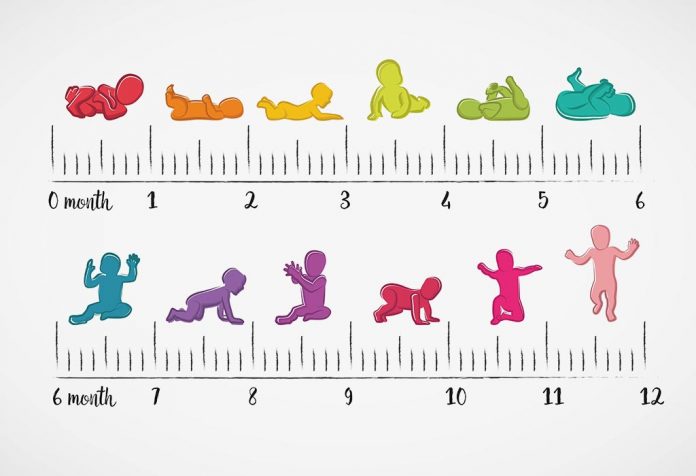 Tableau des jalons pour bébé - 1 à 12 mois 