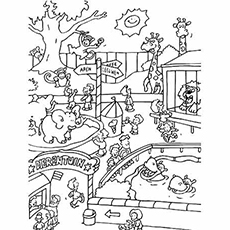 Top 10 coloriages de zoo que votre enfant adorera colorier 6 Animaux dansants