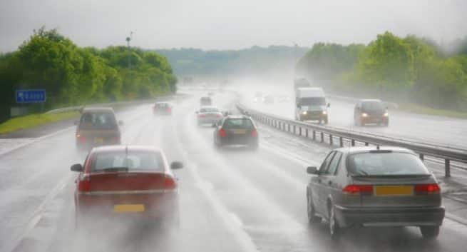 Drive safely during rain