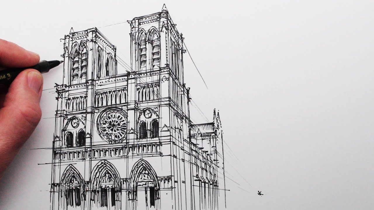 dessin notre dame de paris